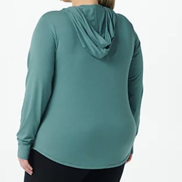 AnyBody Cozy Knit Luxe Message Hoodie   12318 - Picture 3 of 4